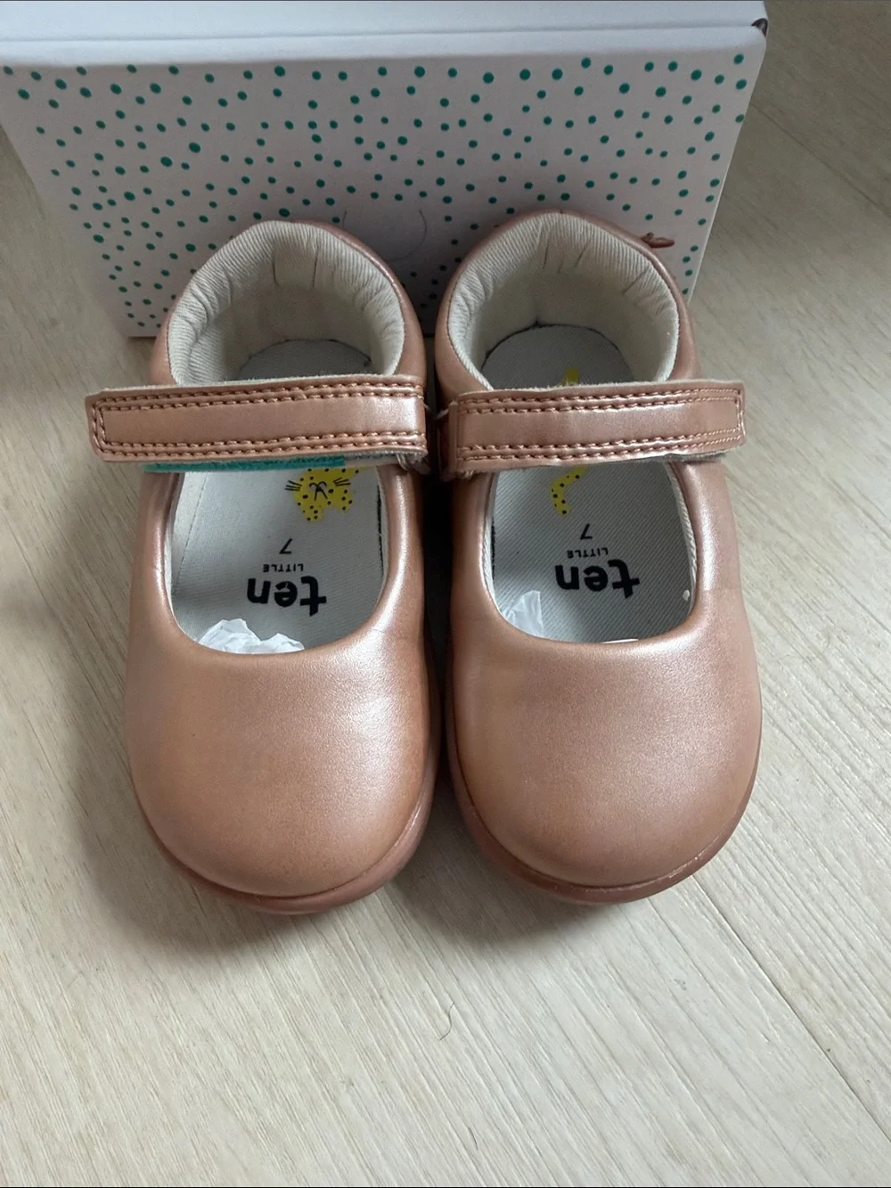 Ten Little Girls' Rose Gold Mary Jane Shoes